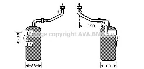 BP8F615A0C Mazda Tanque de recepção do secador de aparelho de ar condicionado