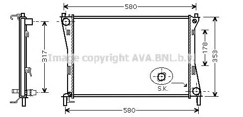 Radiador de esfriamento de motor 58274A NRF