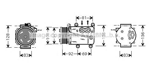 1016001025 Ford Compressor de aparelho de ar condicionado