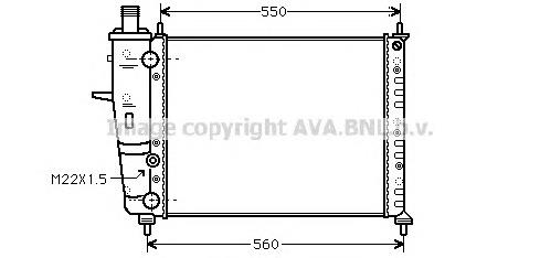 Radiador de esfriamento de motor 58015 NRF
