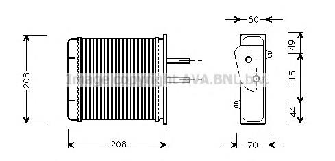 Radiador de forno (de aquecedor) 350218493000 Magneti Marelli