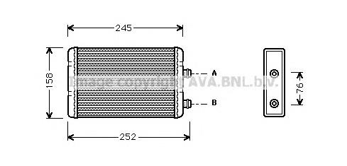 Compre 46723047 Fiat/Alfa/Lancia Radiador de forno (de aquecedor)