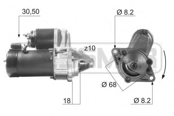 Motor de arranco Opel D6RA163 preço, a partir de 63,10 USD
