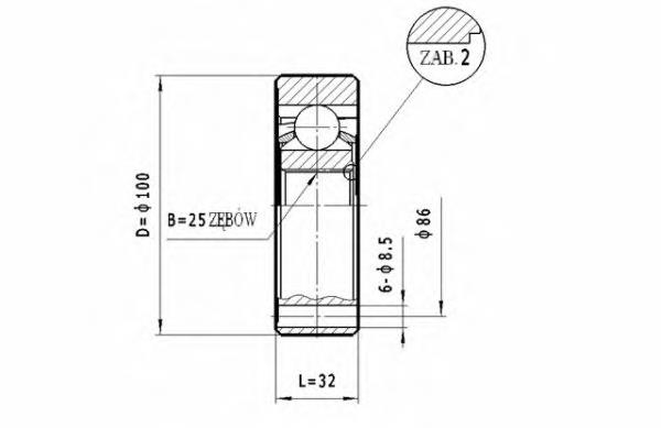 Junta homocinética interna dianteira 60812691 Fiat/Alfa/Lancia