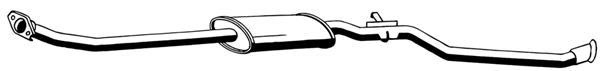 1717P2 Peugeot/Citroen Silenciador, parte central