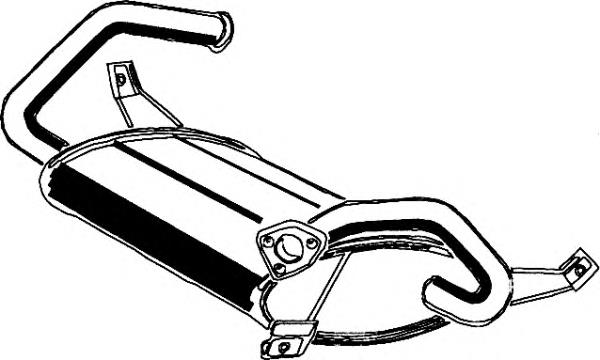Silenciador, parte traseira para Nissan Sunny N14
