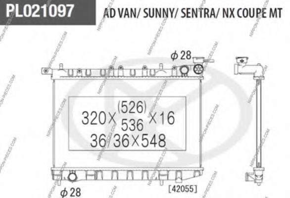 Radiador de esfriamento de motor Nissan/Infiniti 2141062C01 preço, a partir de 83,00 USD
