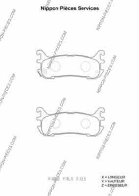 Sapatas do freio traseiras de disco Mazda B0YA2643Z