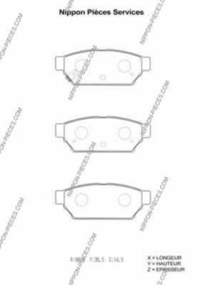 Sapatas do freio traseiras de disco Mitsubishi Lancer 3 C1A,C6A