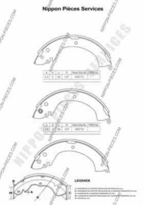 Compre MR496334 Mitsubishi Sapatas do freio traseiras de tambor