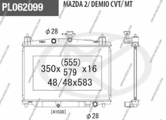Radiador de esfriamento de motor Mazda ZJ3815200 preço, a partir de 89,50 USD