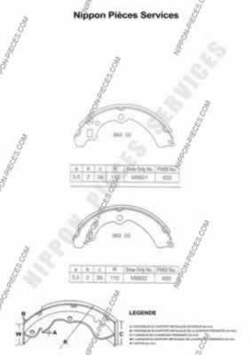 Sapatas do freio traseiras de tambor Japan Parts GF810AF preço, a partir de 37,78 USD