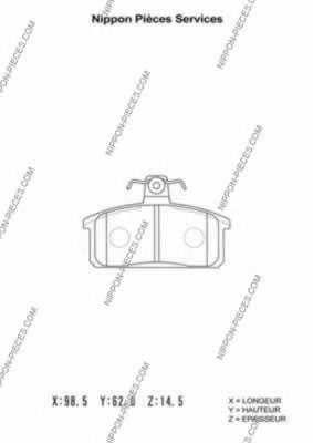 Sapatas do freio dianteiras de disco Japan Parts PA899AF
