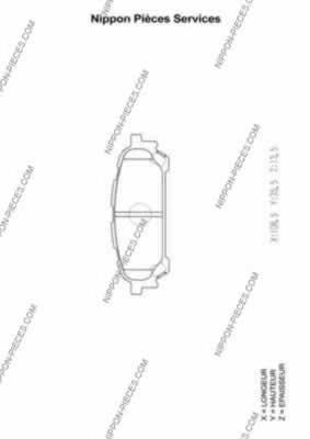 26696FA010 Subaru Sapatas do freio traseiras de disco