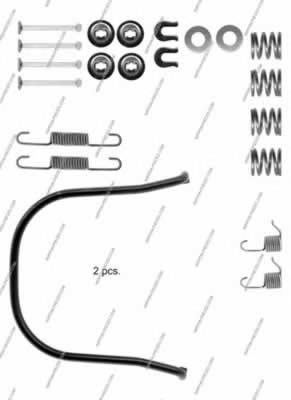 1050633 Quick Brake Kit de montagem das sapatas traseiras de tambor