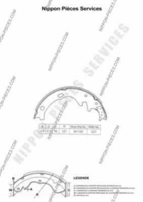 Sapatas do freio traseiras de tambor Japan Parts GF129AF preço, a partir de 38,91 USD