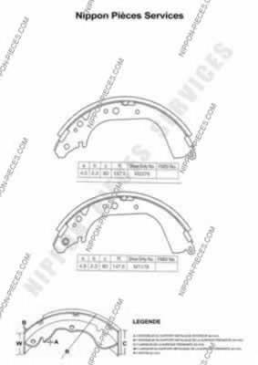 Compre 449560020 Toyota Sapatas do freio traseiras de tambor