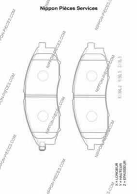 Compre 410607Z026 Nissan/Infiniti Sapatas do freio dianteiras de disco