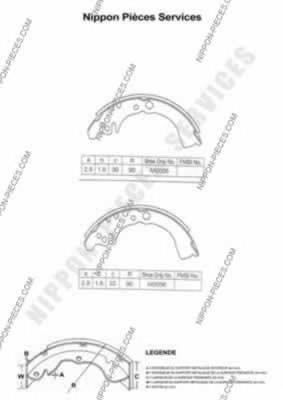 Sapatas do freio traseiras de tambor 8671020708 Renault (RVI)