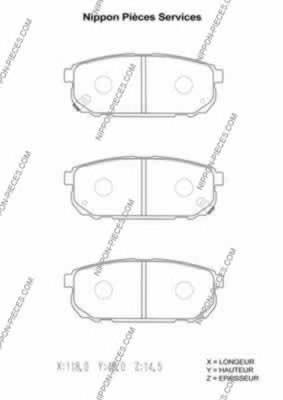 Sapatas do freio traseiras de disco 583023ED02 Hyundai/Kia