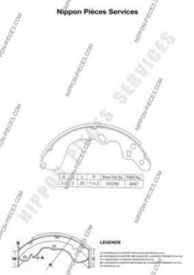 Compre 0K9A62623Z Hyundai/Kia Sapatas do freio traseiras de tambor