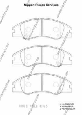 Sapatas do freio dianteiras de disco S581012FA20 Hyundai/Kia