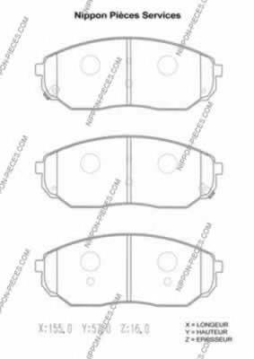 Sapatas do freio dianteiras de disco S581013EE01 Hyundai/Kia