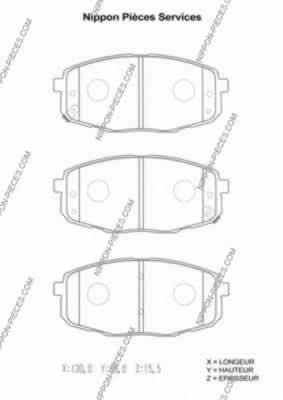 Sapatas do freio dianteiras de disco Hyundai/Kia OK2FA3328Z