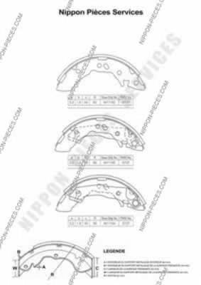Sapatas do freio traseiras de tambor 5830522A00 Hyundai/Kia