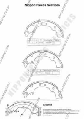 Compre 0449528100 Toyota Sapatas do freio traseiras de tambor