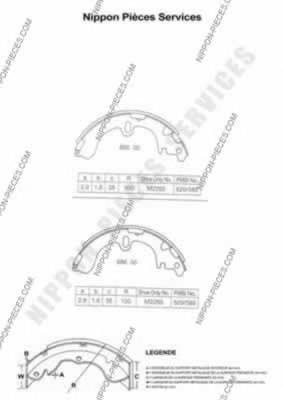 Compre 449512220 Toyota Sapatas do freio traseiras de tambor