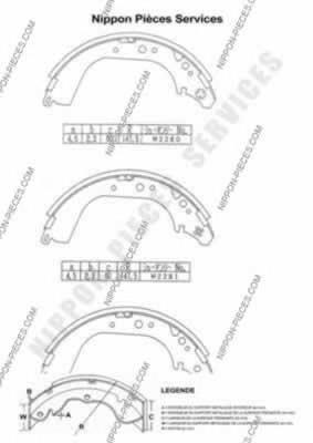 Compre 0449560010 Toyota Sapatas do freio traseiras de tambor