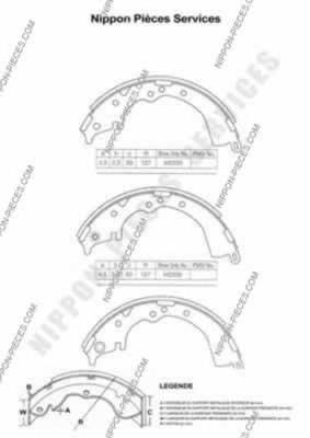 Sapatas do freio traseiras de tambor Toyota 0449535170