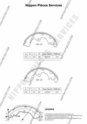 Sapatas do freio traseiras de tambor Ford 1076523 preço, a partir de 31,33 USD