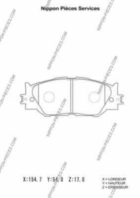 Sapatas do freio dianteiras de disco BPA120100 Open Parts