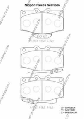 Compre 0446560050 Toyota Sapatas do freio dianteiras de disco
