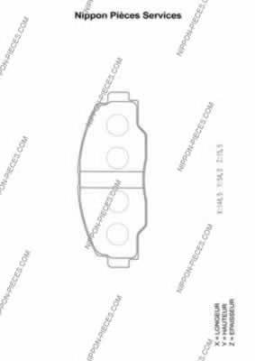 Compre PA285AF Japan Parts Sapatas do freio dianteiras de disco