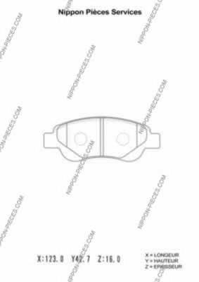 Sapatas do freio dianteiras de disco Peugeot/Citroen E172283 preço, a partir de 16,44 USD