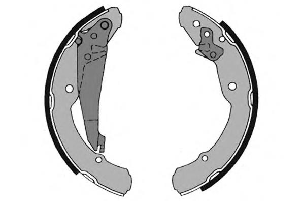 1U0698511 VAG Sapatas do freio traseiras de tambor, montadas com cilindros, kit