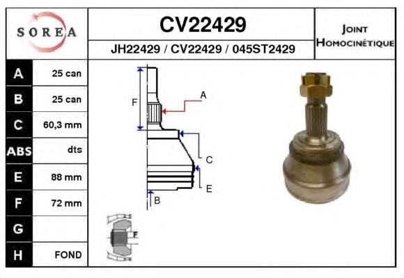 CVJ562810 Open Parts Junta homocinética externa dianteira