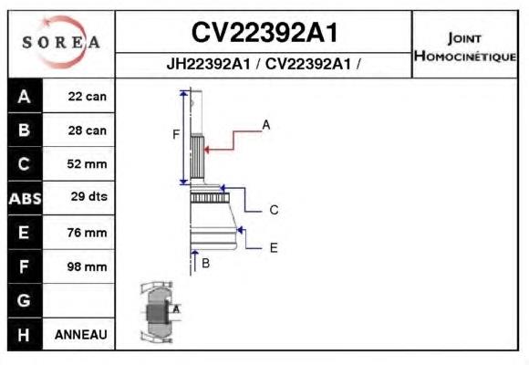 Compre 374377 Opel Junta homocinética externa dianteira