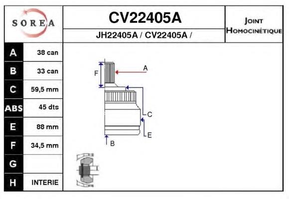 Compre 8E0498099 VAG Junta homocinética externa dianteira