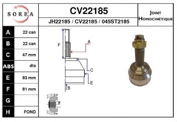 Junta homocinética externa dianteira VAG 6U0407311 preço, a partir de 36,88 USD