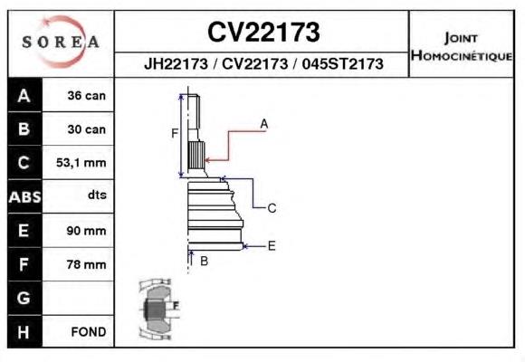 Compre 357498099EX VAG Junta homocinética externa dianteira