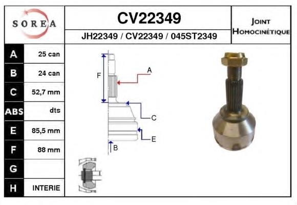Junta homocinética externa dianteira Open Parts CVJ564410