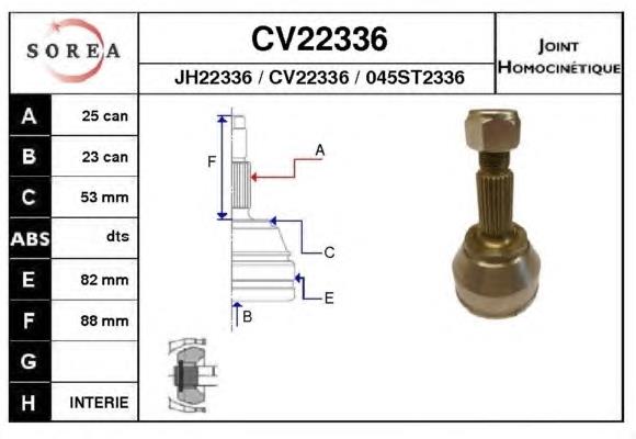 Junta homocinética externa dianteira XS4C3B413BA Ford