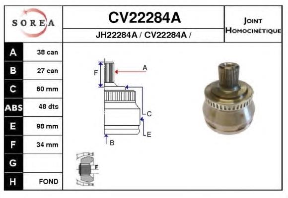 Compre 6346N Cevam Junta homocinética externa dianteira