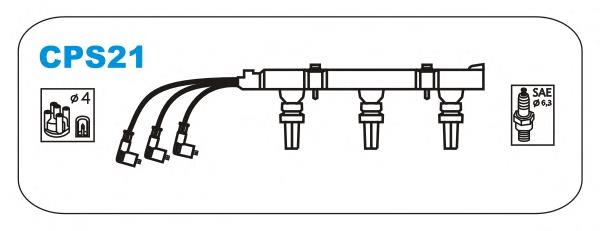 5967N8 Peugeot/Citroen Fios de alta voltagem, kit