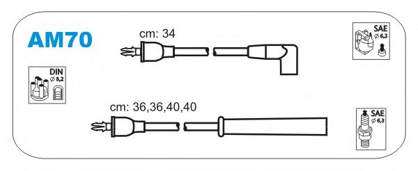 Fios de alta voltagem, kit 04773841AB Chrysler