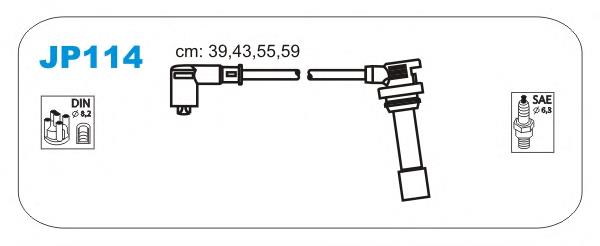 Fios de alta voltagem, kit Z50118140 Mazda